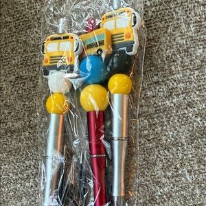 School Bus Themed Pens Set